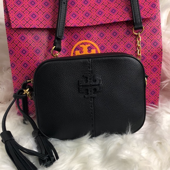 Tory Burch Handbags - Tory Burch Mcgraw leather camera crossbody bag